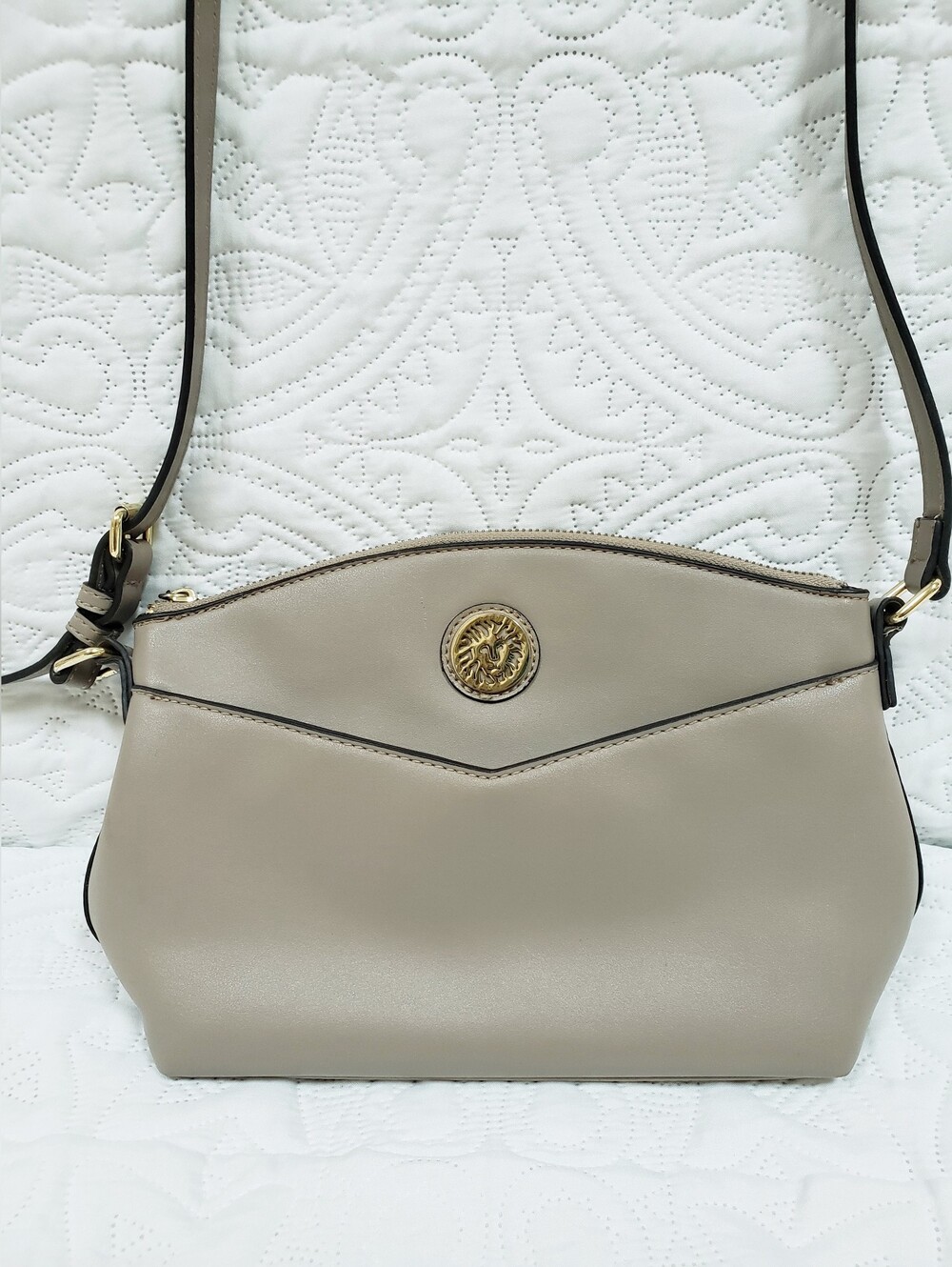 Anne Klein Beige Taupe Shoulder Bag